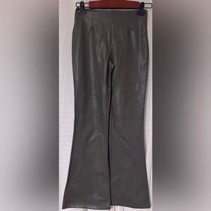 ASOS DESIGN. NWOT. Gray faux leather flare leg pants.